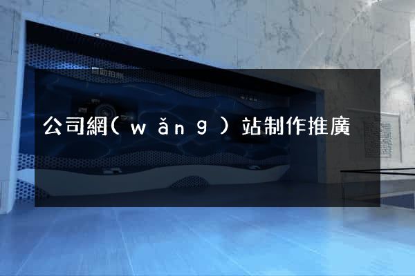 公司網(wǎng)站制作推廣
