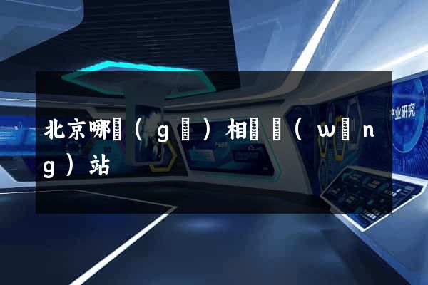 北京哪個(gè)相親網(wǎng)站
