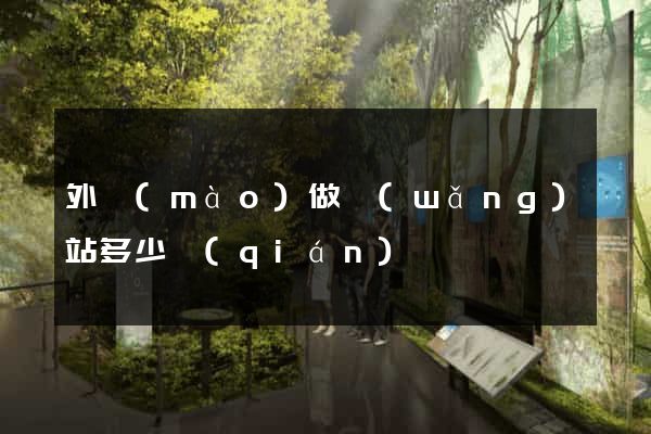 外貿(mào)做網(wǎng)站多少錢(qián)