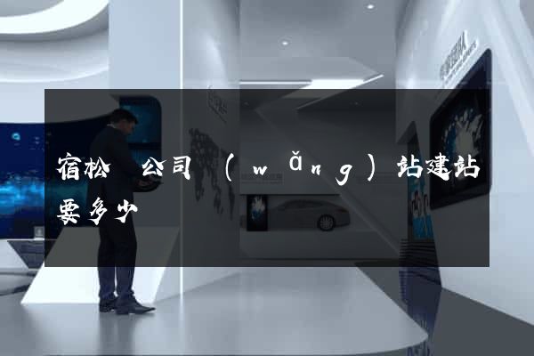 宿松縣公司網(wǎng)站建站要多少錢
