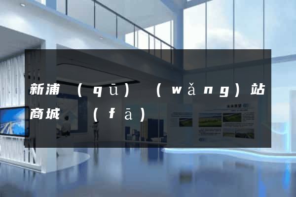 新浦區(qū)網(wǎng)站商城開發(fā)