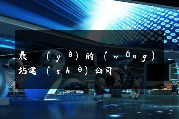 最專業(yè)的網(wǎng)站建設(shè)公司