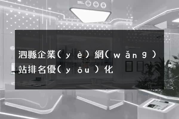 泗縣企業(yè)網(wǎng)站排名優(yōu)化