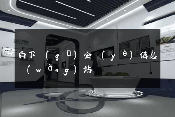 白下區(qū)企業(yè)信息網(wǎng)站