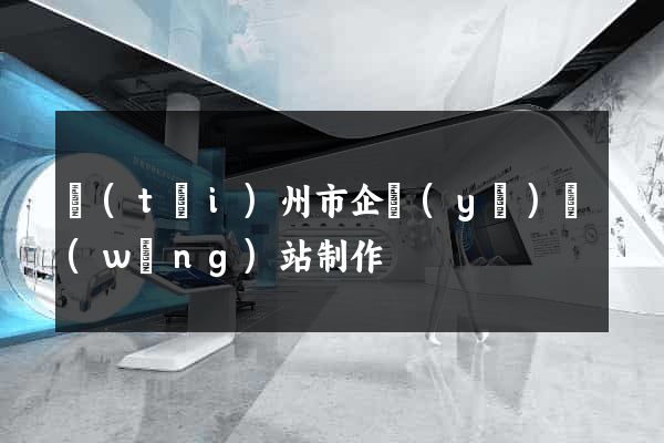臺(tái)州市企業(yè)網(wǎng)站制作