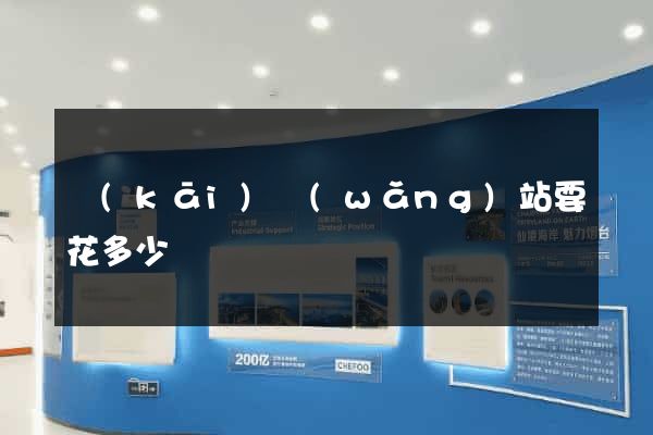 開(kāi)網(wǎng)站要花多少錢