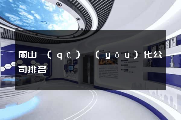 雨山區(qū)優(yōu)化公司排名
