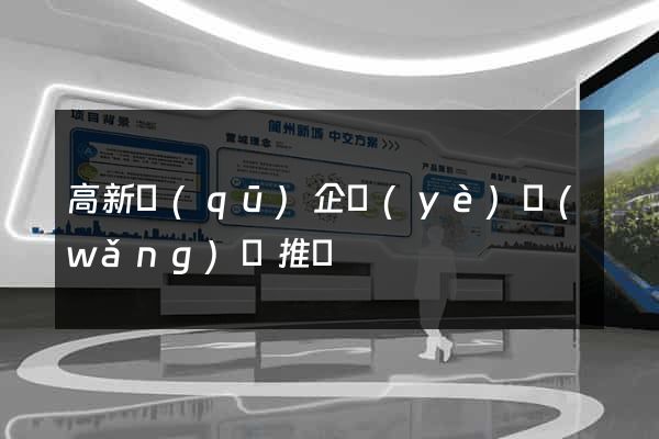 高新區(qū)企業(yè)網(wǎng)絡推廣